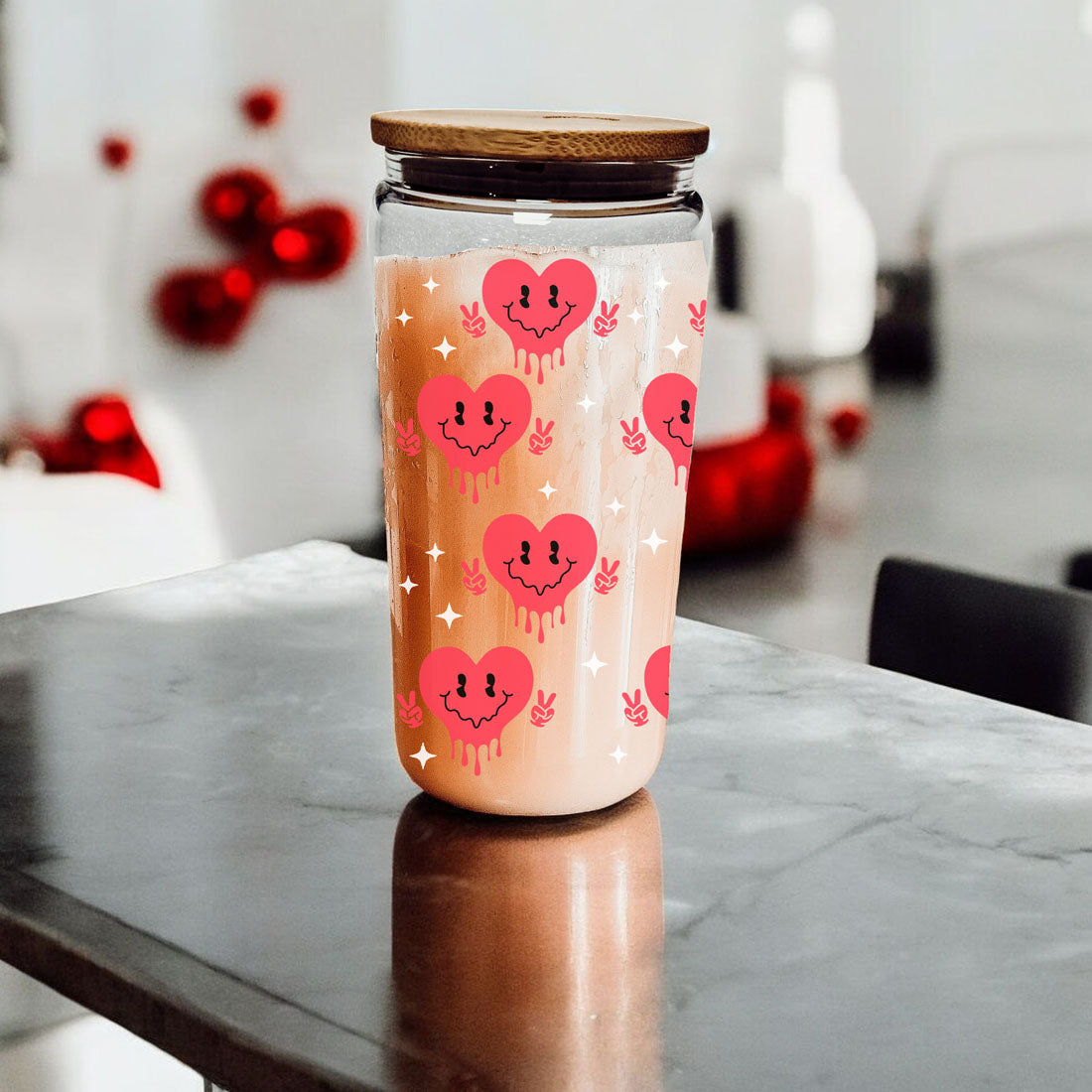 Boss lady Valentineās Day gift with a cheeky attitude.
Galentineās Day glass cup with retro candy hearts for the modern woman.
Bold and inspirational Valentineās gift ideas for best friends and sisters.