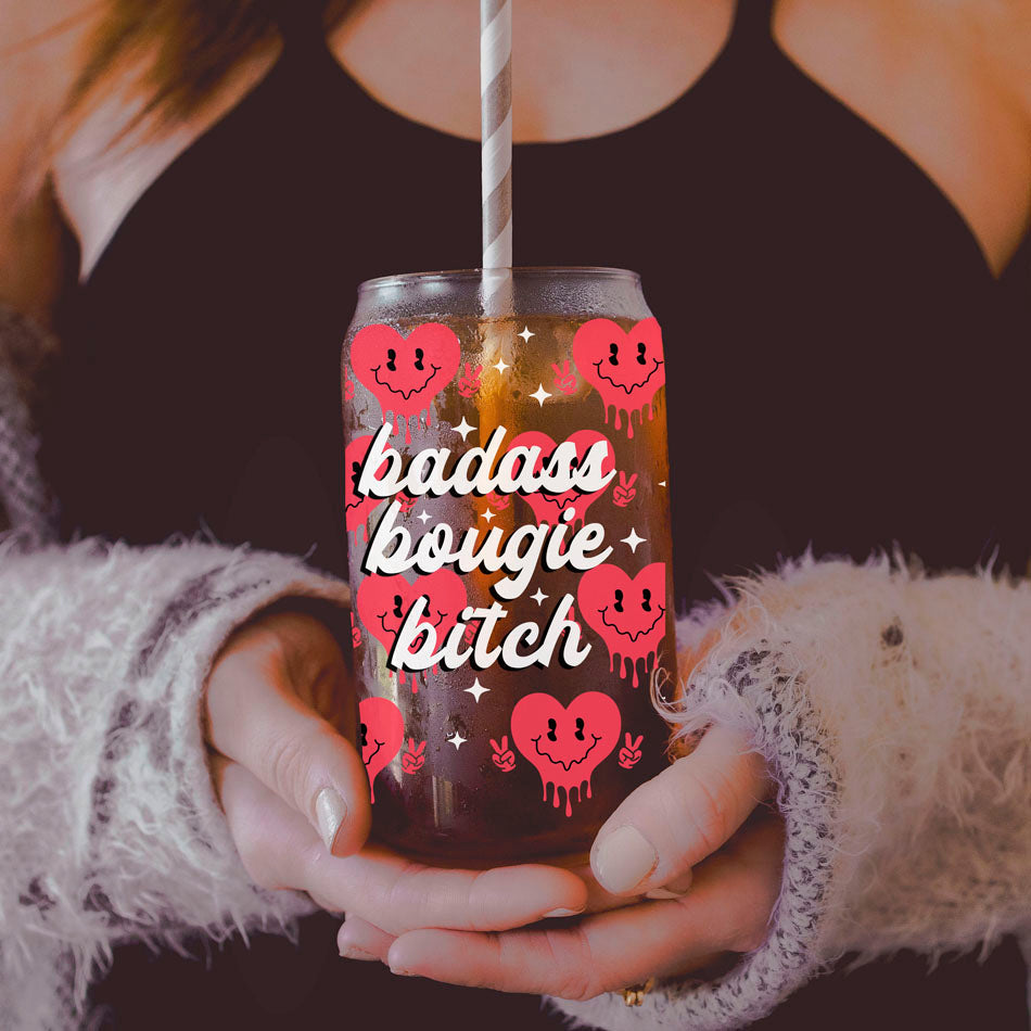 Peace sign red candy heart 20oz glass cups for wholesale Galentineās gifts.
Unique Galentineās Day gifts for best friends, bosses, and coworkers.