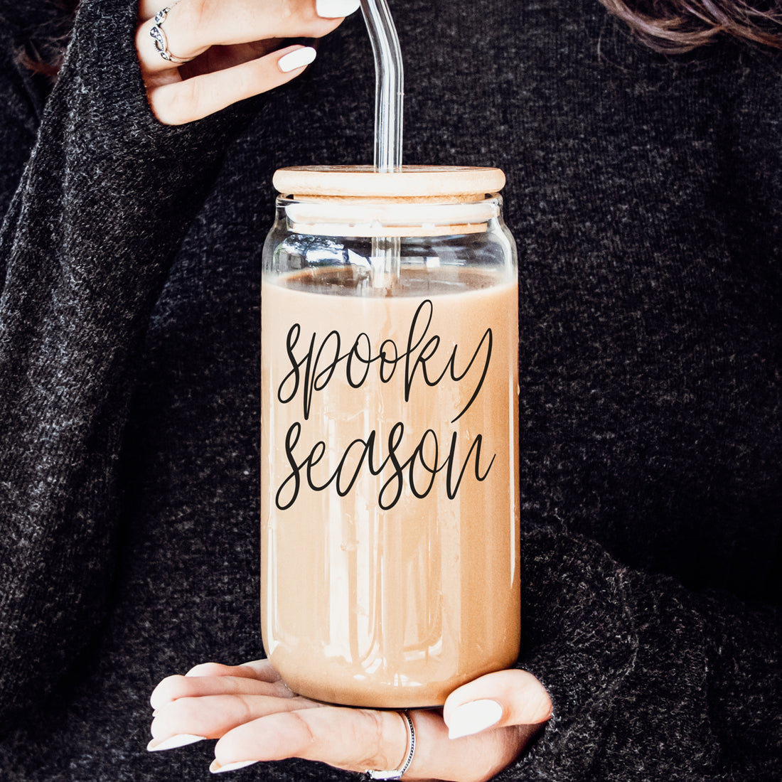 Dishwasher safe spooky season drinking glass
Mom life halloween glass tumbler with straw