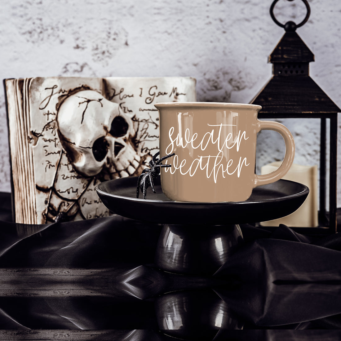 Sweater Weather Coffee Mug Brown Ceramic 14.5oz Fall Coffee Cup