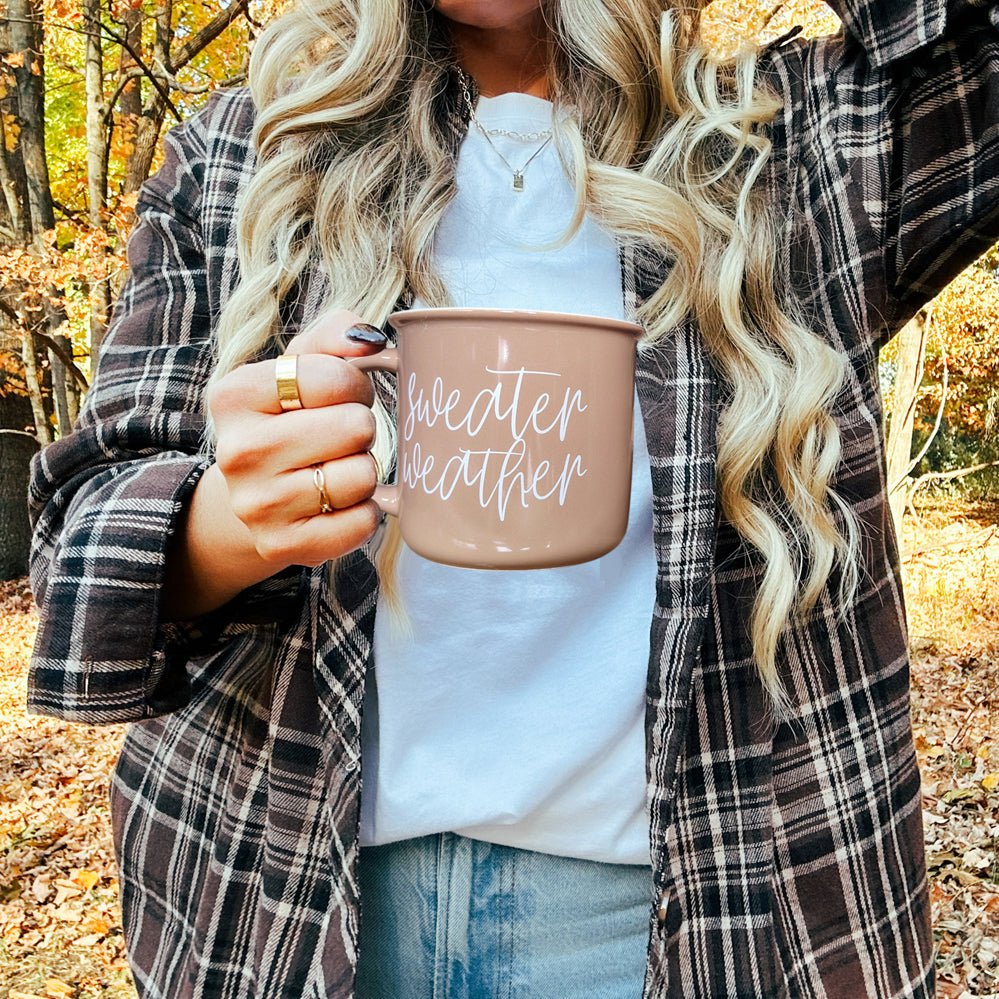 Fall Gift Shop Coffee Mug Collection Brown
Autumn Retail Display Coffee Cup Collection