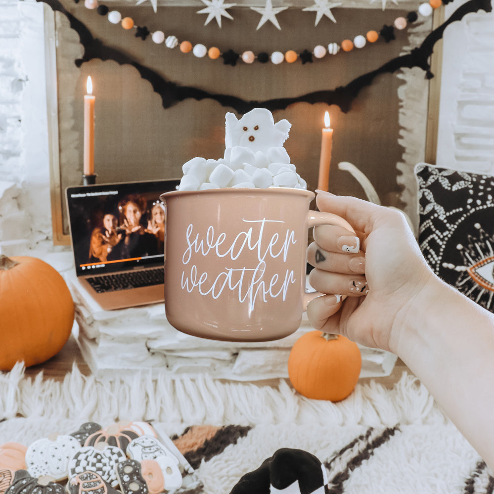 Autumn Vibes Coffee Cup Brown Cozy Design
Pumpkin Spice Season Mug Sweater Weather Theme