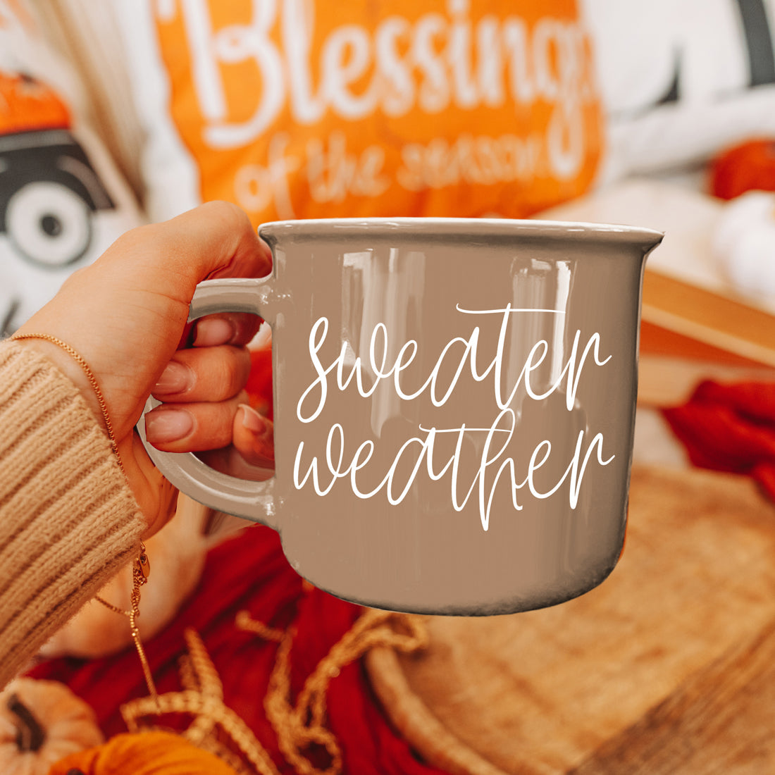 Autumn Birthday Gift Brown Coffee Cup Cozy Quote
Fall Season Gift Ideas Coffee Mug Brown Ceramic