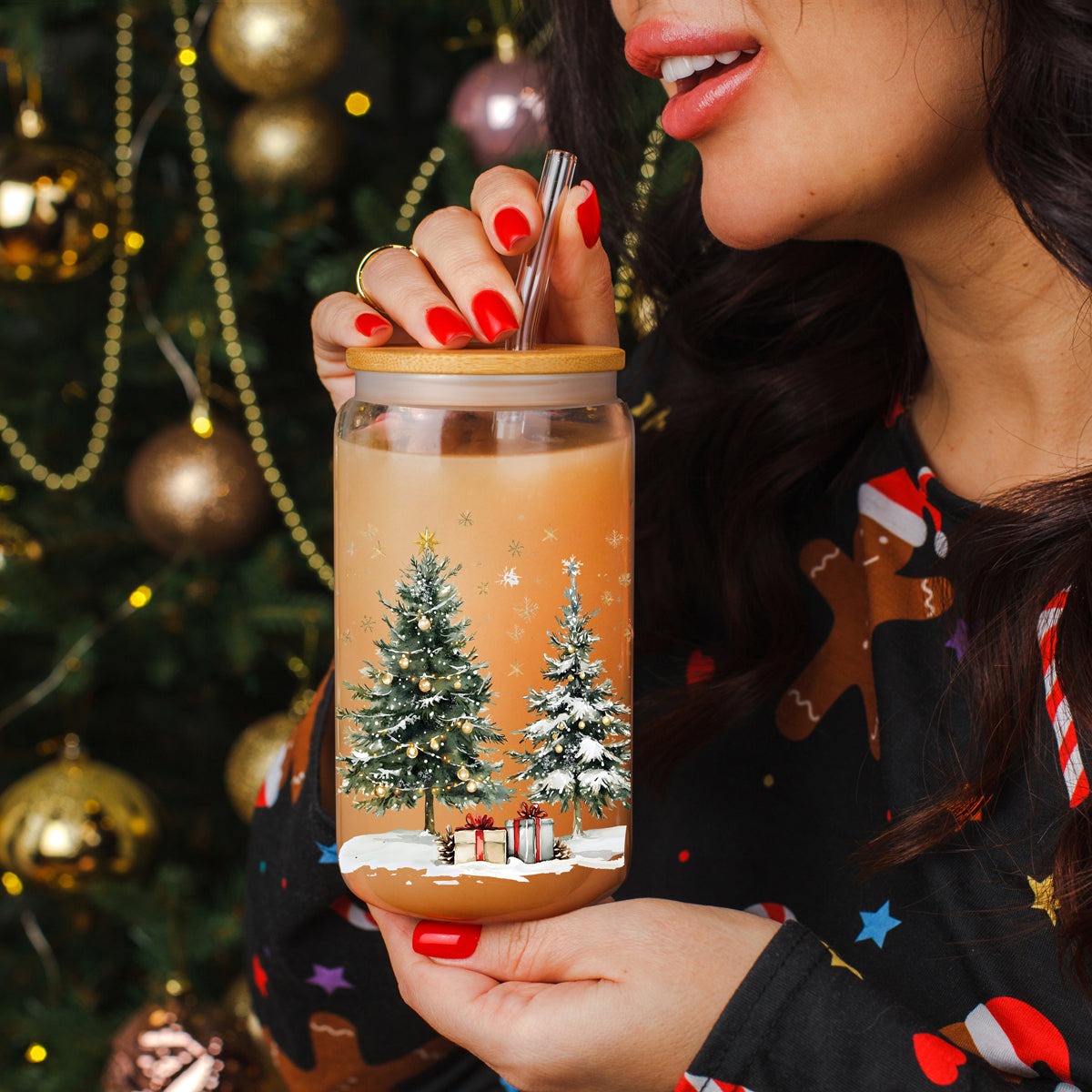Christmas coffee cup β Classic glass tumbler for hot drinks uSA
Christmas tree glass tumbler β holiday drinkware gift for coffee lovers
Christmas coffee mug gift β reusable glass tumbler with bamboo lid