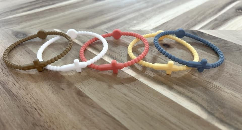 Natural Silicone Cross Bracelet