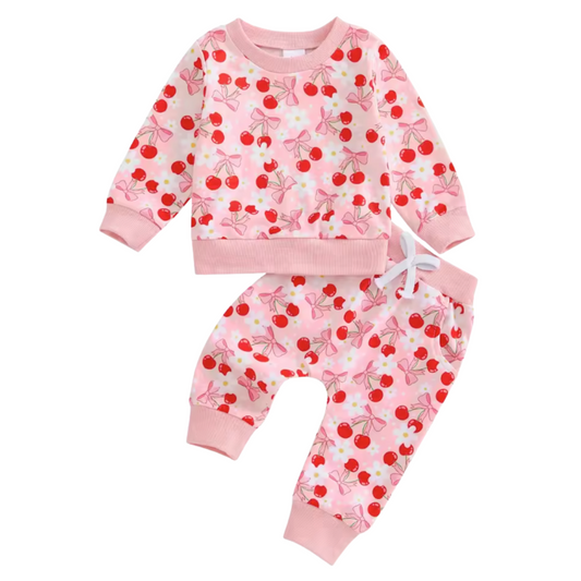 Pink Cherry Daisy Lounge Set