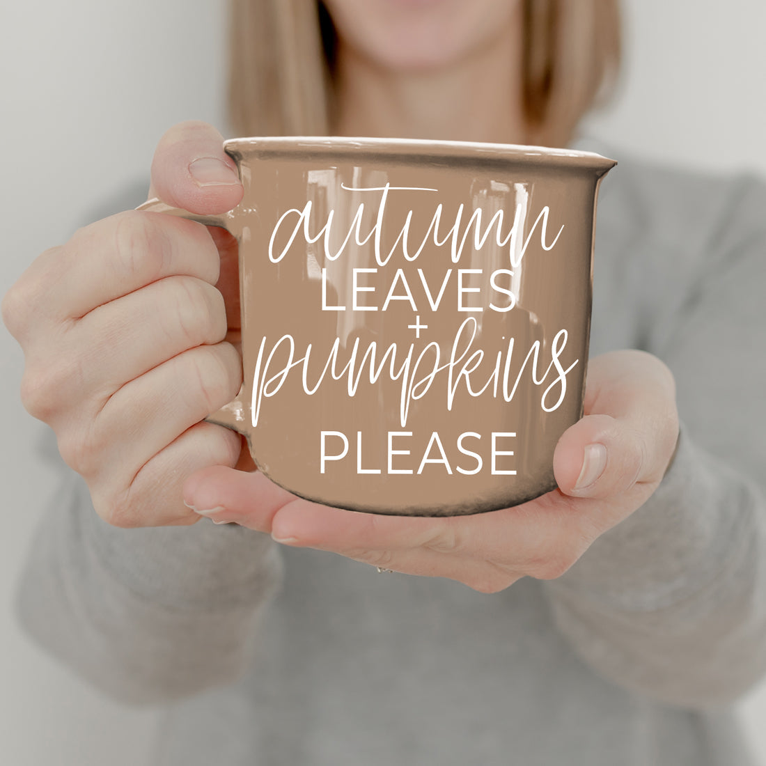 Pumpkin Theme Fall Mug Collection Brown Design
Fall Leaves Coffee Mug Brown Ceramic Collection